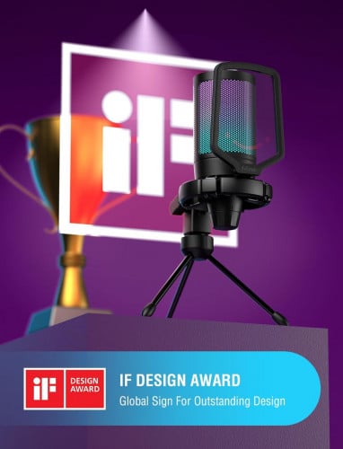 FIFINE AmpliGame A6V USB Microphone with Volume Dial iF Design Award
