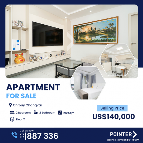 Spacious 2-Bedroom Apartment for Sale in Chrouy Changva