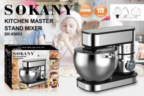 ម៉ាស៊ីនវ៉ៃនំ Stand Mixer Sokany SK-05003 ចំណុះ12L