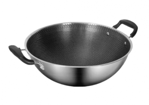 CC-005SCG050 - CAMCHEF WOK-PAN HONEY COMB-COATING 34CM 2-HANDLE WITH INDUCTION