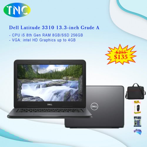 Dell Latitude 3310 13.3-inch Grade A - CPU i5 8th Gen RAM 8GB/SSD 256GB - VGA up to 4GB