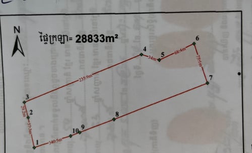 Land for sale Preah Vihear 186000$