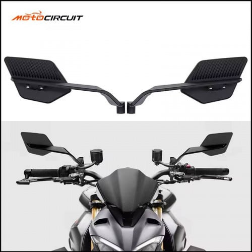 Motorcycle Mirrors កញ្ចក់ស្លាប ម៉ូតថ្មី ស្រួលបត់ឡើងចុះ ដាក់បានម៉ូតូទូទៅ