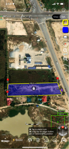 ដីលក់ នៅផ្លូវសម្តេច ហ៊ុនសែន 60m