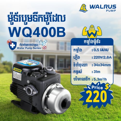 ម៉ូទ័រជម្រុញទឹកដោយស្វ័យប្រវត្តិម៉ាក Walrus ម៉ូដែល WQ