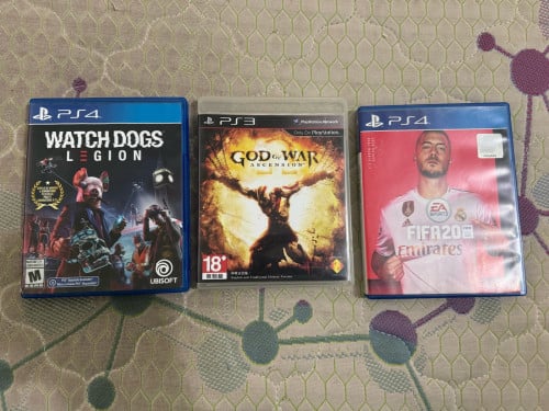 PS3,PS4 disc មួយទឹក/ God of War Ascension, Watch Dogs3, Fifa20