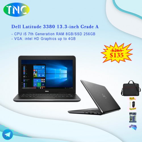 Dell Latitude 3380 13.3-inch Grade A - CPU i5 7th Generation RAM 8GB/SSD 256GB - VGA  up to 4GB