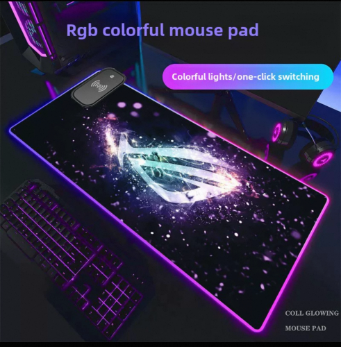 Rgb Luminous Wireless Charging Mouse Pad Simple Office