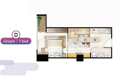 BKK1 - 1 Bedroom Resale from Owner - Loan available