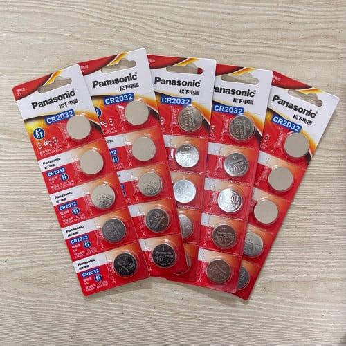 Panasonic Lithium coin cell batteries CR2032 (5 pcs) =$5