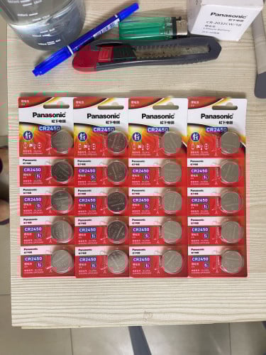 Panasonic Lithium coin cell batteries CR2450 (5 pcs) = $15