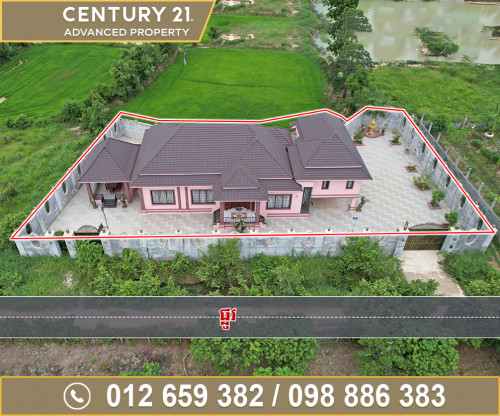 🏘 ផ្ទះវីឡា (Villa) សម្រាប់ជួល នៅជិតមណ្ឌលសុខភាពស្ពានថ្ម