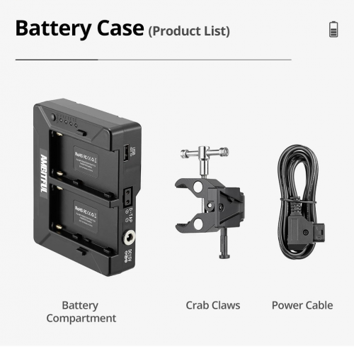 NP-F to V-Mount battery adapter + clamp + cable