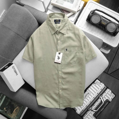 Dress Shirt short - អាវក្រណាត់ដៃខ្លីហោប៊ៅ