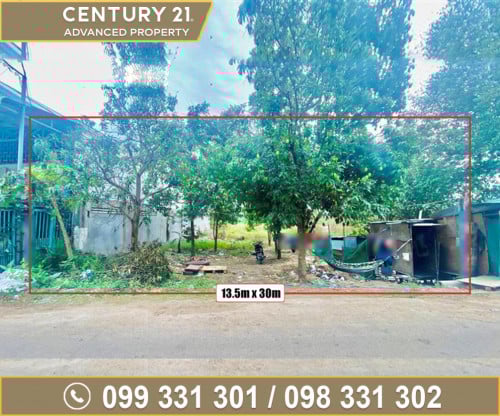 ដី (13.5ម x 30ម) នៅព្រែកថ្មី(ព្រែកឯង) ជិតវត្តគល់ទទឹង ក្នុងខណ្ឌច្បារអំពៅ ត្រូវការលក់បន្ទាន់ខ្លាំង