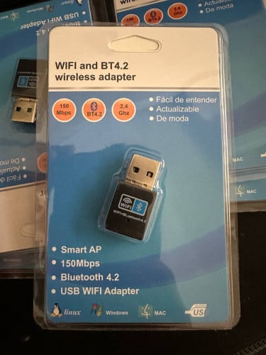 USB WiFi + Bluetooth Adapter for Desktop