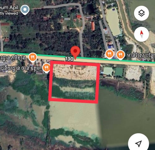 ដីលក់នៅផ្លូវ130ជិតបឹងកប់ស្រូវ