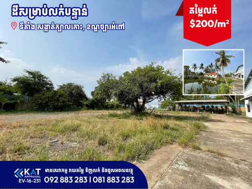 ដីសម្រាប់លក់បន្ទាន់ | Land For ​Sale Urgent