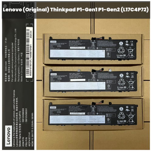 Battery Lenovo (Original) ThinkPad P1-Gen1 P1-Gen2 (L17C4P72)