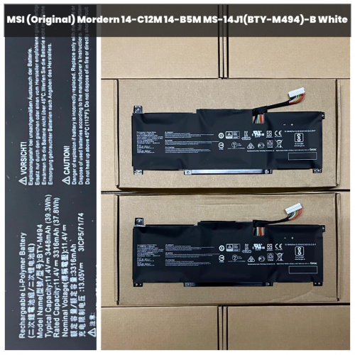 Battery MSI (Original) Mordern 14-C12M14-B5MMS-14J1 (BTY-M494)-B White