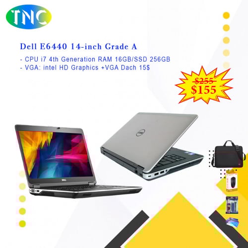 Dell E6440 14-inch Grade A - CPU i7 4th Generation RAM 16GB/SSD 256GB VGA Dach 15$