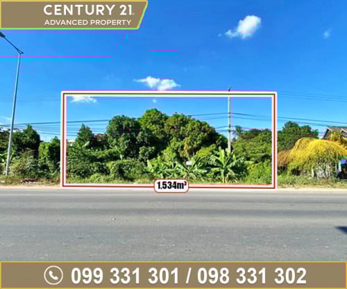 ដី (1,534​ ម៉ែត្រការ៉េ) នៅលើផ្លូវជាតិលេខ1(ក្បាលកោះ) ក្នុងខណ្ឌច្បារអំពៅ ត្រូវការលក់បន្ទាន់ខ្លាំង