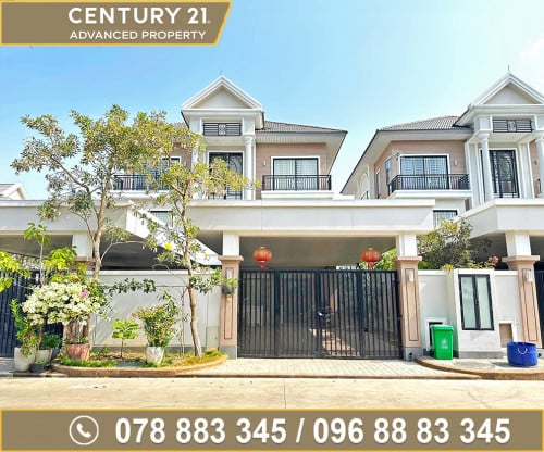 🏘 វីឡាភ្លោះ(Twin-B) ក្នុងបុរី ប៉េងហួតបឹងស្នោរ គម្រោង(Rose Ville) ត្រូវការលក់បន្ទាន់ខ្លាំង