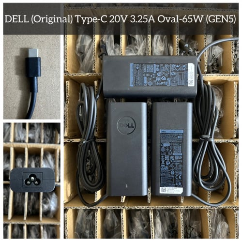 Adapter Dell (Original) Type-C 20V 3.25A Oval-65W (Gen5)