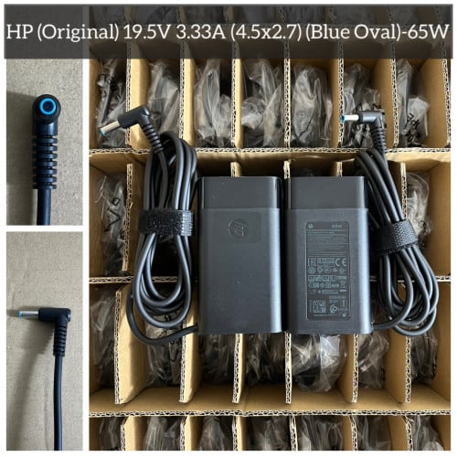 Adapter HP (Original) 19.5V 3.33A (4.5x2.7) (Blue Oval)-65W