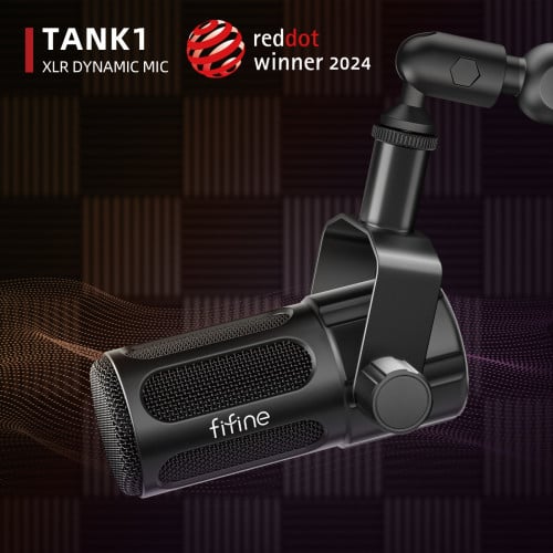 Fifine AmpliTank Tank1 XLR Dynamic Microphone Red Dot Winner Award