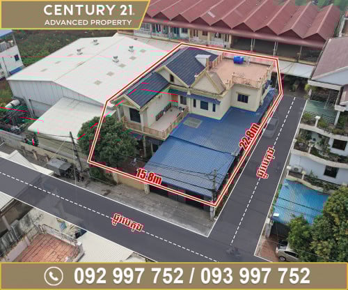 🏘 ផ្ទះវីឡា កែង (Villa) នៅជិតបុរី វិមាន​សាគូរ៉ា​ ត្រូវការលក់បន្ទាន់ខ្លាំង