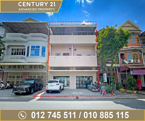 🏠 ផ្ទះអាជីវកម្ម (2ល្វែង) សម្រាប់ជួល នៅលើផ្លូវព្រះត្រសក់ផ្អែម