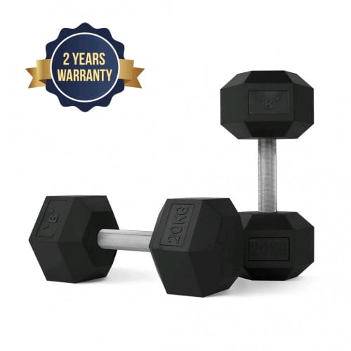 Promotion only 1.99 $/kg.ដុំដែក 20kg x2  Hex Dumbbell 20kg x2