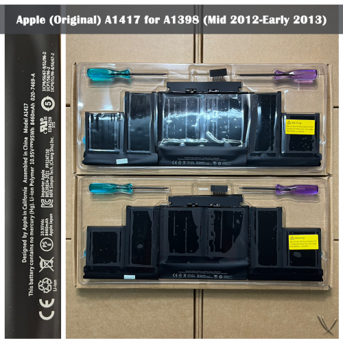 Battery Apple (Original) A1417 for A1398 (Mid 2012-Early 2013)