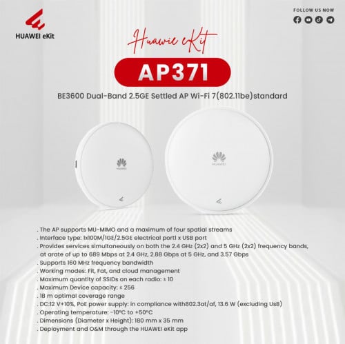 HUAWEI Indoor,2+2 Dual Bands,Smart Antenna,USB,BLE