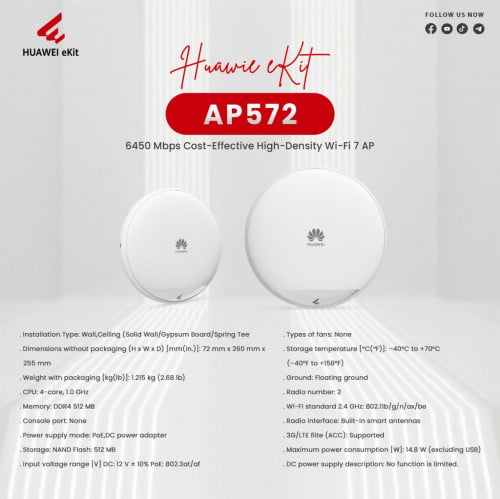 HUAWEI Wi-Fi 7 6450Mbps 130users