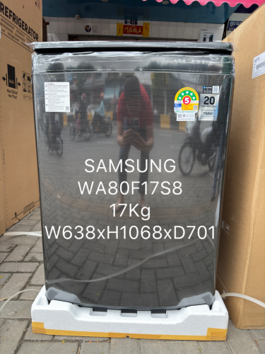 SAMSUNG WA80F17S8( ម៉ាស៊ីនបោកគក់ចំណុះ17Kg/new washing 17Kg )