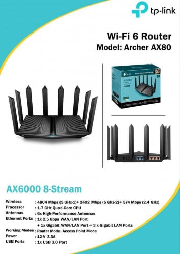Wi-Fi 6 Router AX80