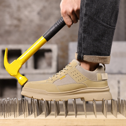 ស្បែកជើងក្បាលដែកបាតដែក / High Quality Safety Shoe With Metal Head And Metal Sole