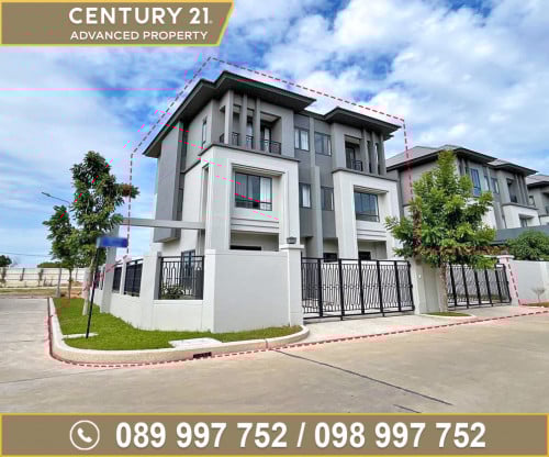 🏠 វីឡាភ្លោះ កែង (2ល្វែង) Twin  ក្នុងបុរី ជីបម៉ុង 598 ត្រូវការលក់បន្ទាន់ខ្លាំង