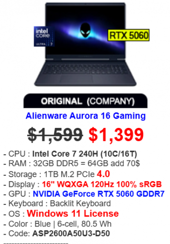 Alienware Aurora 16 Gaming