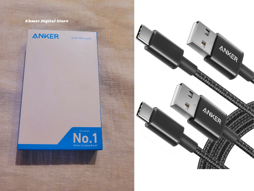 Anker [6 ft,1.8m] USB A to Type C Charging Cable Fast Charge for Samsung Galaxy S10/S10+ - 2 pieces