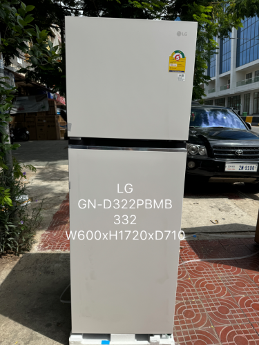 LG GN-D322PBMB (ទូរទឹកកកម៉ាកLG 332L/new refrigerator 2 doors 332L)