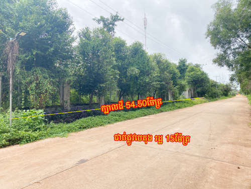 ដីលក់បន្ទាន់ 54.50m x 81.20m : 4,425sqm ($155 /sqm)