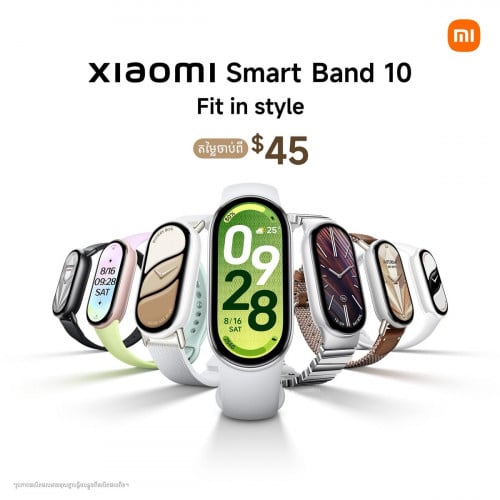 Xiaomi Smart Band10 ថ្មីប្រអប់ធានាក្រុមហ៊ុន8ខែត្រឹមត្រូវ