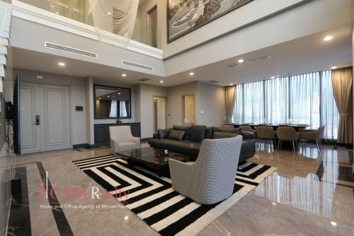 [ video viewing ok] Penthouse 4 bedrooms serviced apartment for rent in BKK1