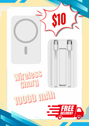 PowerBank Wireless charge 10000 mAh.