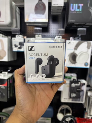 Sennheiser Accentum Open Black– Open-Ear, 12H Battery, Bluetooth 5.2