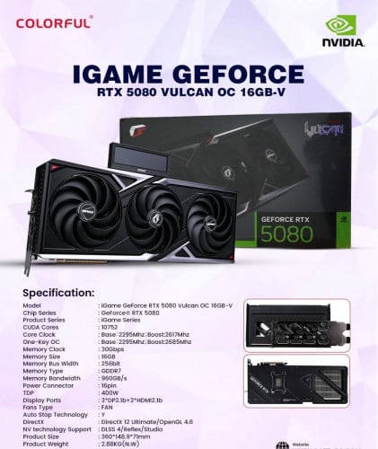 VGA IGAME GEFORCE RTX 5080 Vulcan OC 16GB-v