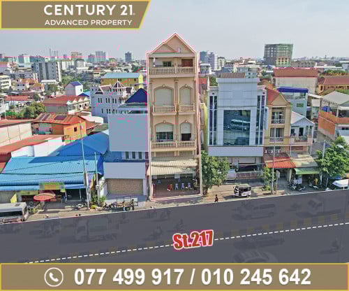  ផ្ទះល្វែង នៅលើមហាវិថីមុន្នីរ៉េត217 ជិតស្ពានអាកាសស្ទឹងមានជ័យ ត្រូវការលក់បន្ទាន់ខ្លាំង